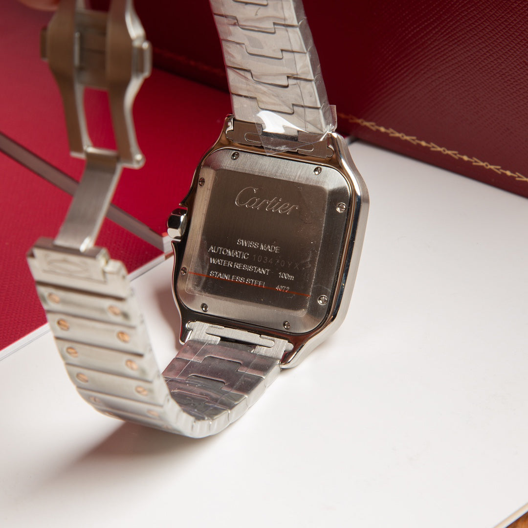 Cartier Square Watch with Two-Tone Bracelet