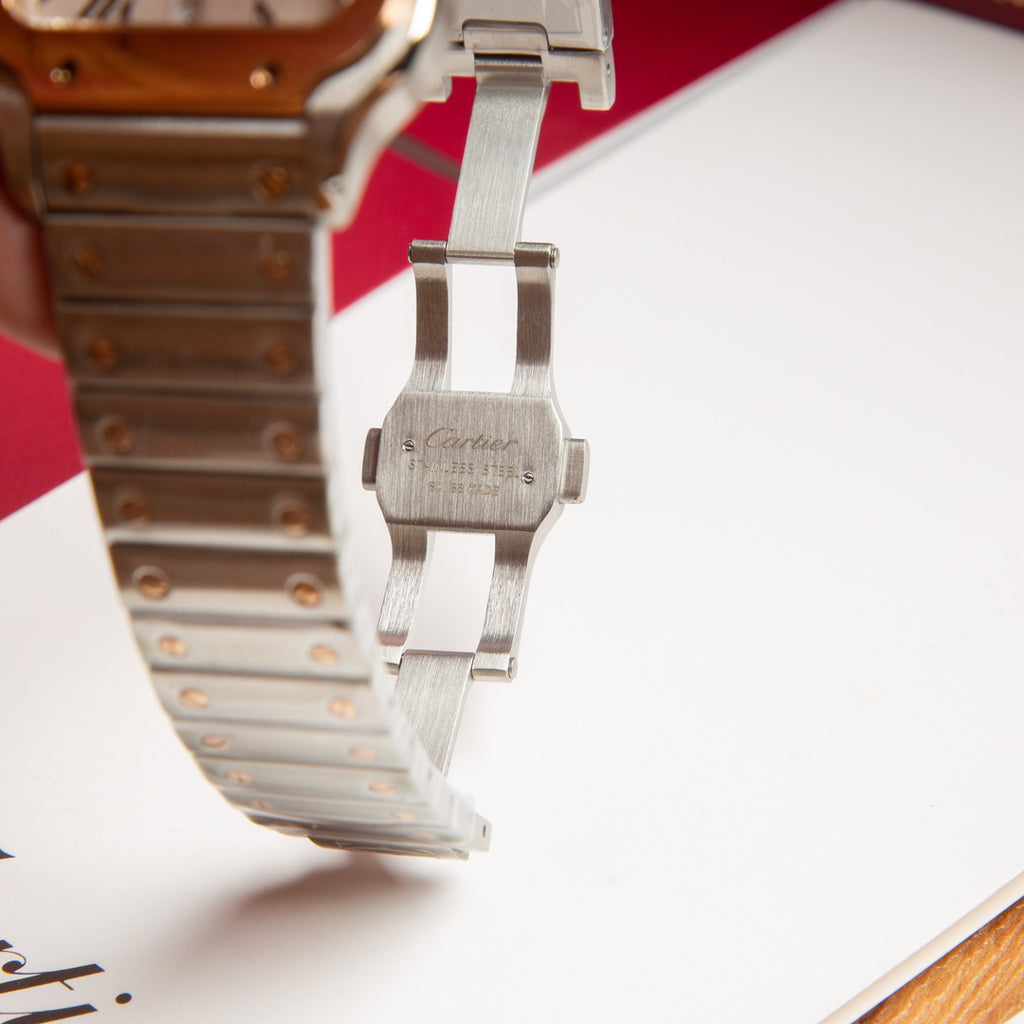 Cartier Square Watch with Two-Tone Bracelet