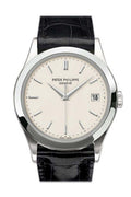 Patek Philippe Calatrava Opaline White Dial 18kt White Gold Men's Watch 5296G-010 1