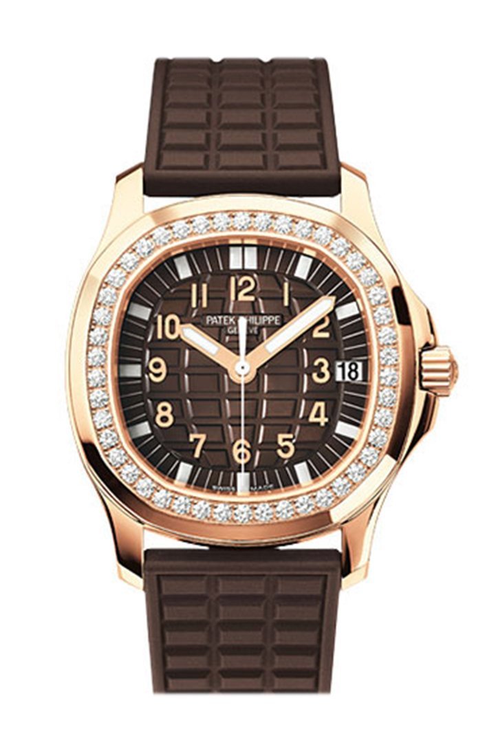 Patek Philippe Aquanaut Luce Automatic Diamond Brown Dial Ladies Watch 5068R-001 2