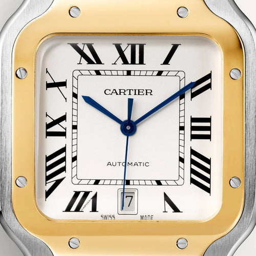 Cartier Santos Stainless Steel & 18K Yellow Gold Men’s Watch, W2SA0006 2