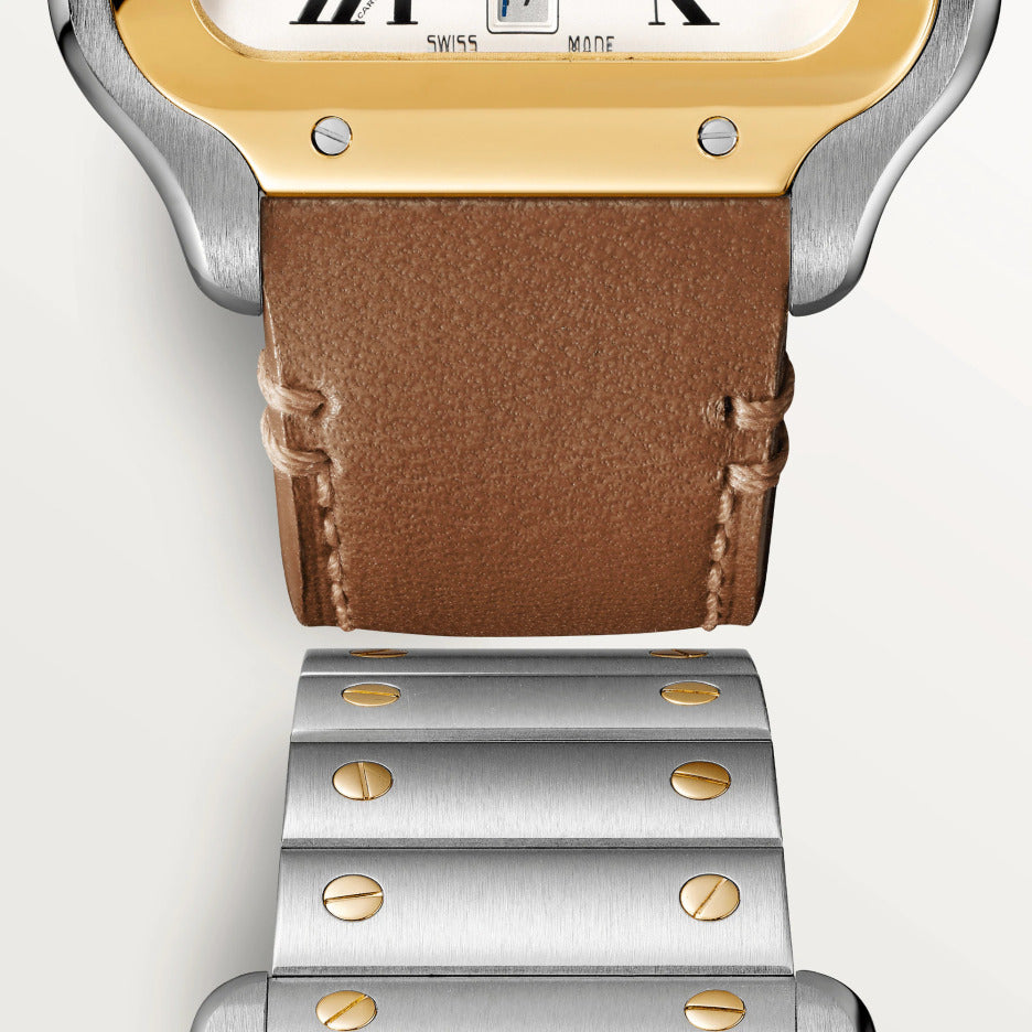 Cartier Santos Stainless Steel & 18K Yellow Gold Men’s Watch, W2SA0006 5