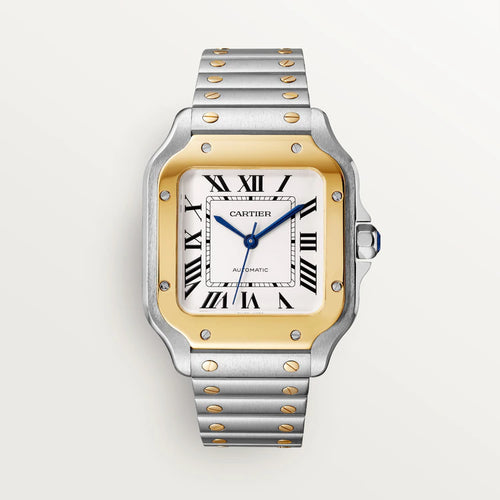 Cartier Santos Stainless Steel & Yellow Gold Unisex Watch, W2SA0007 1