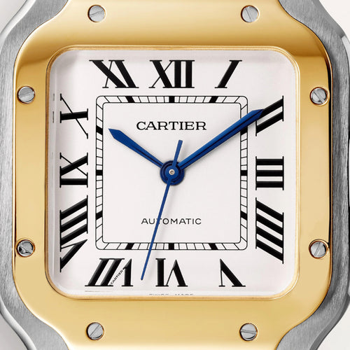 Cartier Santos Stainless Steel & Yellow Gold Unisex Watch, W2SA0007 2