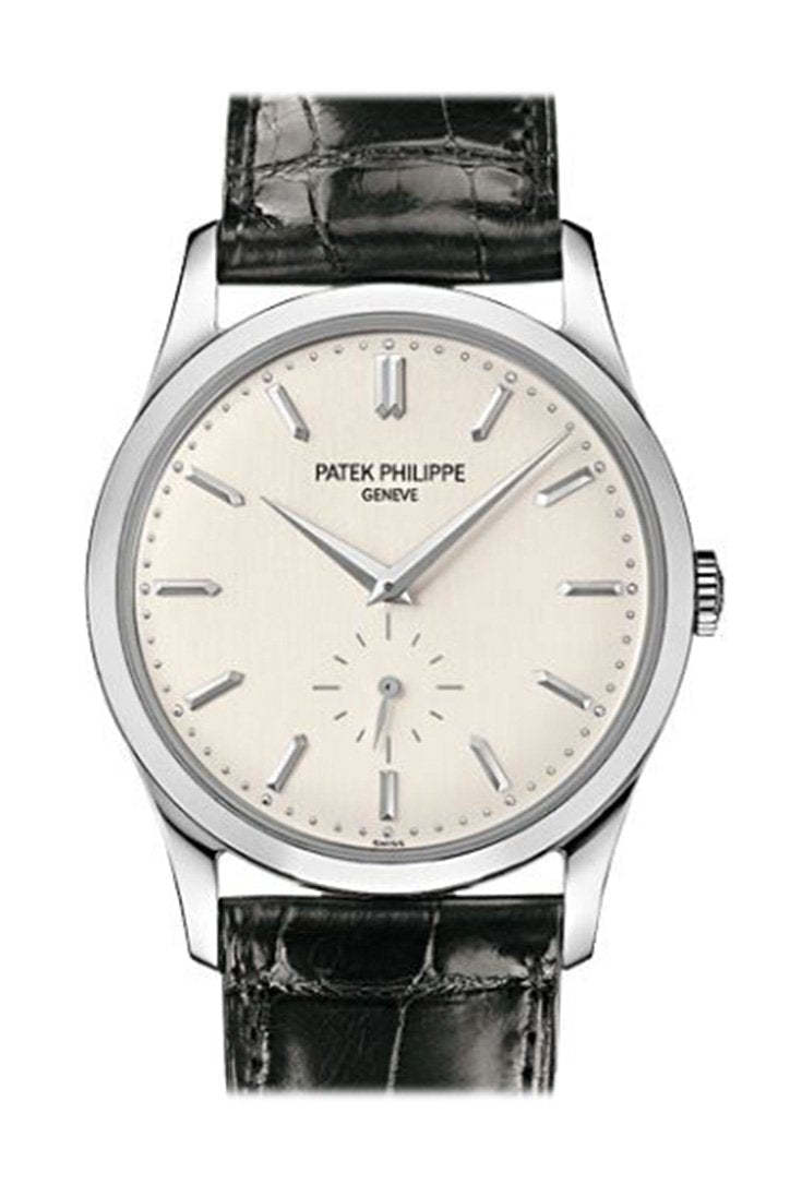 Patek Philippe Calatrava Silver Dial 18 kt White Gold Men's Watch 5196G-001 2