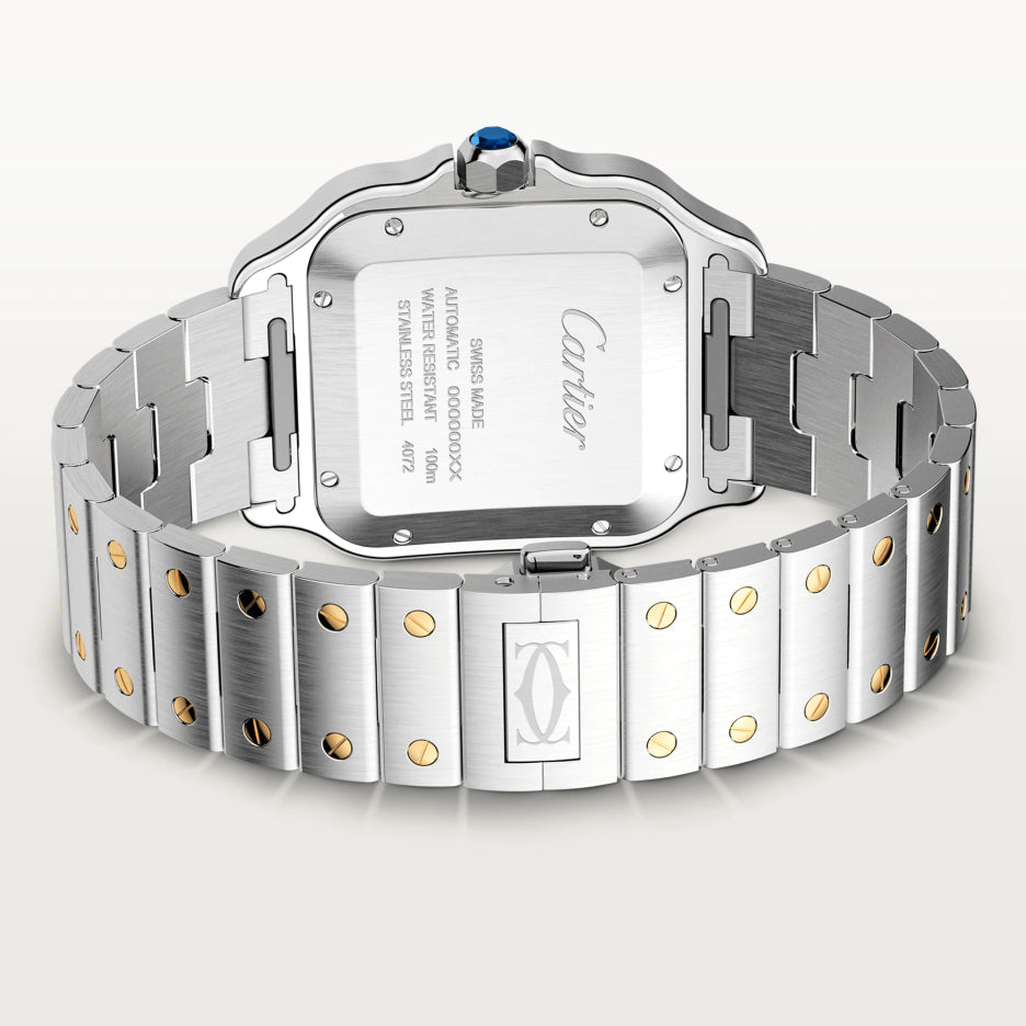 Cartier Santos Stainless Steel & 18K Yellow Gold Men’s Watch, W2SA0009 3